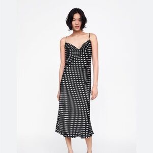 Zara Black Dress with White Dots